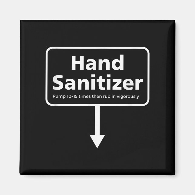 Mens Hand Sanitizer - Funny Adult Humour Christmas Magnet (Front)
