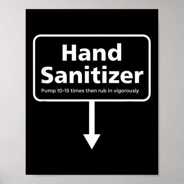 Mens Hand Sanitizer - Funny Adult Humour Christmas Poster (Front)