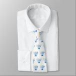 Mens Hanukkah Menorah Tie<br><div class="desc">This men's tie is shown in white with a festive Hanukkah menorah print.
Customise this item or buy as is.</div>