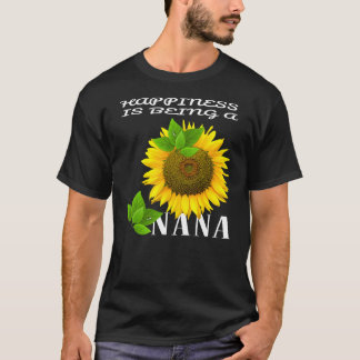 Mens Happiness Is Being A Nana Sunflower Lover T-Shirt