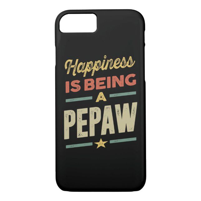 Mens Happiness is Being a Pepaw - Father Grandpa Case-Mate iPhone Case (Back)