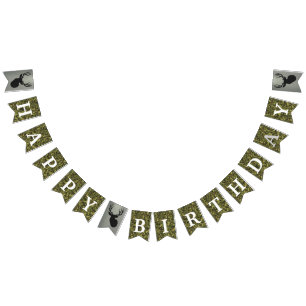 Men's Happy Birthday Big Deer Hunting Camouflage Bunting