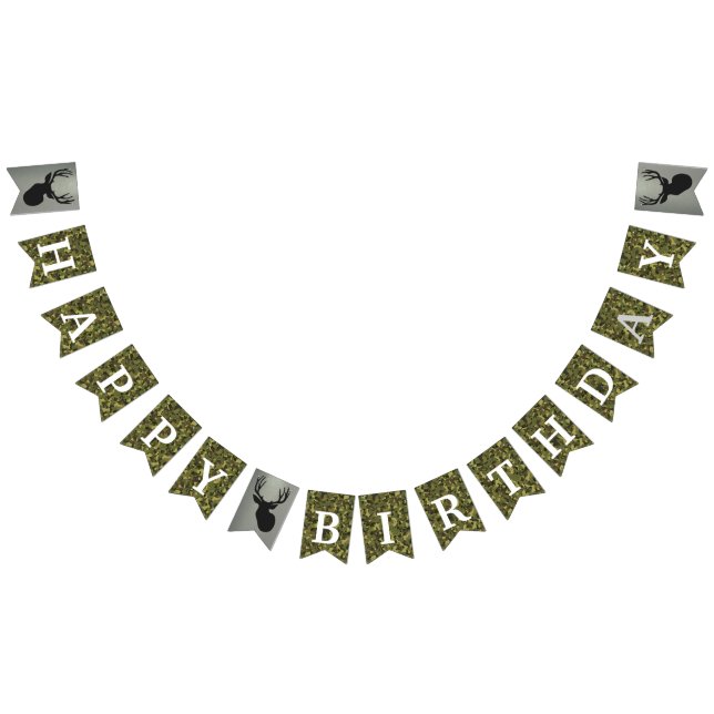 Men's Happy Birthday Big Deer Hunting Camouflage Bunting (All)