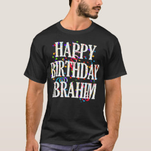 Mens Happy Birthday Ibrahim First Name Boys Colorf T-Shirt