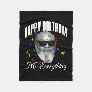 Mens happy birthday mr everything performance fleece blanket