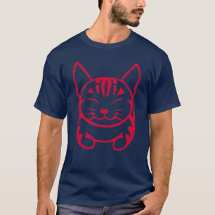 Men's Happy Cat T-shirt (red tabby)