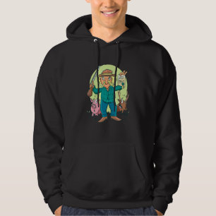 Mens Happy Hunting Deer Wildlife Hunting Season Bi Hoodie