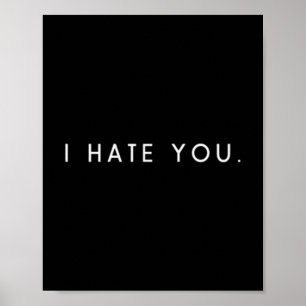 Mens hate - minimalist funny hater saying poster