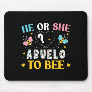 Mens He Or Abuelo To Bee Gender Reveal Party Mouse Mat