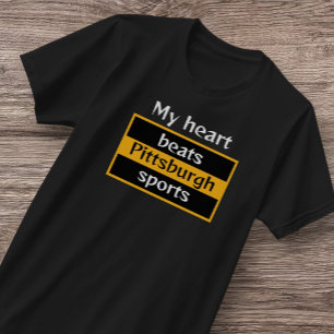 Men's Heart beats Pittsburgh Sports T-Shirt