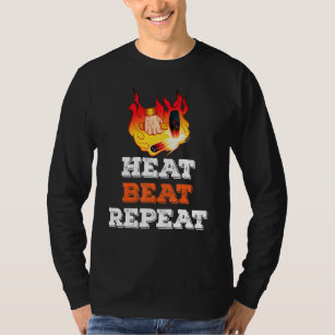 Mens Heat Beat Repeat Blacksmithing Blacksmith T-Shirt