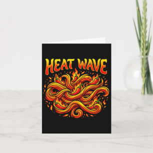 Mens heat wave spicy chilli flame flow graphic card