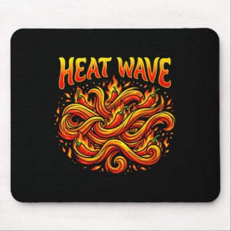 Mens heat wave spicy chilli flame flow graphic mouse mat