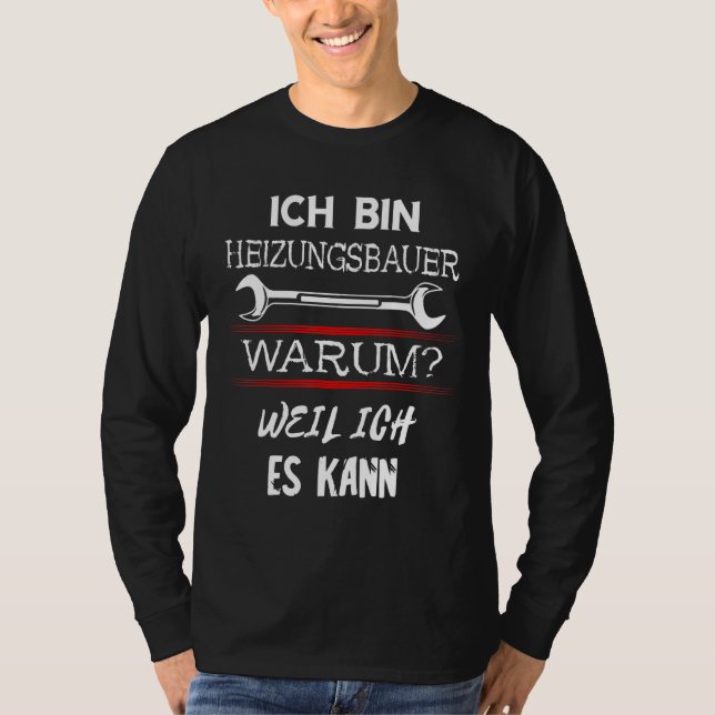 Mens Heating Builder System Mechanics Sanitary Ins T-Shirt (Front)