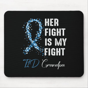Mens Her Fight Is My Fight T1d Grandpa Type 1 Diab Mouse Mat