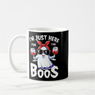 Mens Here For The Boos Halloween Women Ghost Cute Coffee Mug