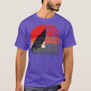 Mens HERO DADDY BUDDY Dad Father Funny Fathers Da T-Shirt
