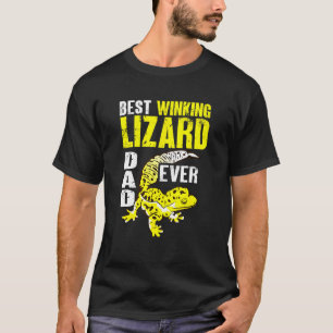 Mens Herpetologist Best Winking Lizard Dad Ever Le T-Shirt