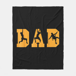 Mens Hiking Dad Mountaineering Mountain Climbing H Fleece Blanket