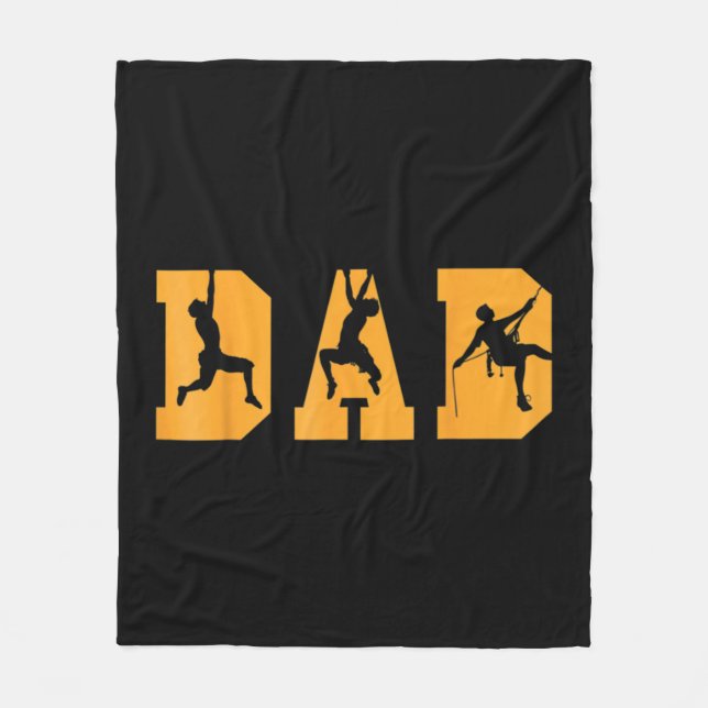 Mens Hiking Dad Mountaineering Mountain Climbing H Fleece Blanket (Front)