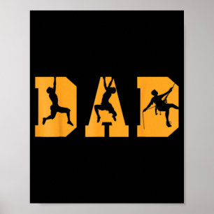 Mens Hiking Dad Mountaineering Mountain Climbing H Poster