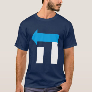 Men's Hillary in Hebrew T-Shirt - Blue and White