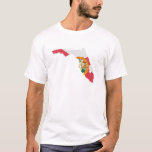 Men's Hipster State of Florida Tee<br><div class="desc">Men's American Apparel t-shirt printed with state outline and flag for the State of Florida.</div>