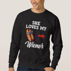 Mens His & Hers Naughty Usa Outfit Matching Couple Sweatshirt