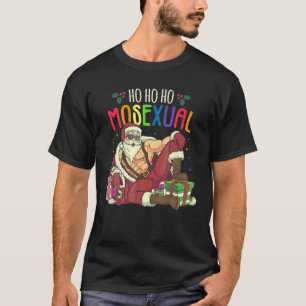 Mens Ho Ho Ho Mosexual Gay Santa LGBT T-Shirt