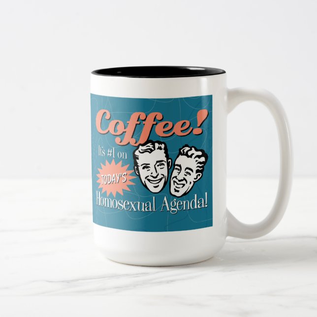 Men's Homosexual Agenda Coffee Mug (Right)