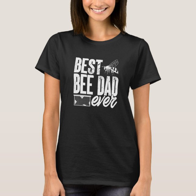 Mens Honey Comb  Best Bee Dad Ever Beekeeping T-Shirt (Front)