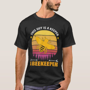 Mens Honeybee This Guy Is A Keeper Beekeeper T-Shirt