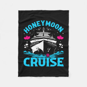 Mens honeymoon couple matching honeymoon cruise fleece blanket