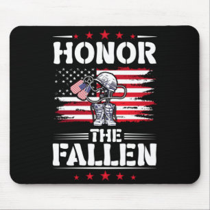 Mens honour the fallen veteran military combat mouse mat