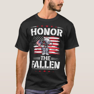 Mens honour the fallen veteran military combat T-Shirt