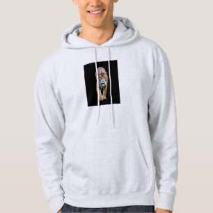 Men's Hoodie Double Sided Design Walking Tiger