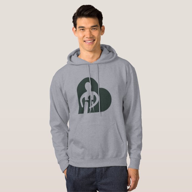 Mens Hoodie (grey) (Front Full)