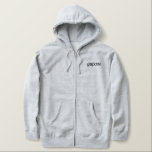 Men's Hoodie  Groom<br><div class="desc">For the Groom shown is a Heather Grey hoodie to relax in. Black embroidered text on the front and back.</div>