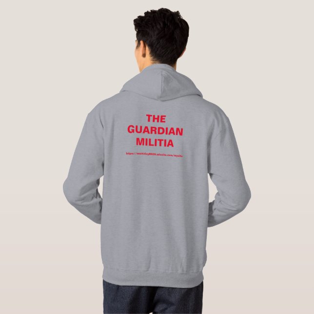 Mens Hoodie The Guardian Militia (Back Full)