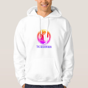 Men's hoodie with TheSession Man design (colour)