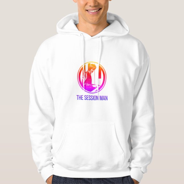 Men's hoodie with TheSession Man design (colour) (Front)