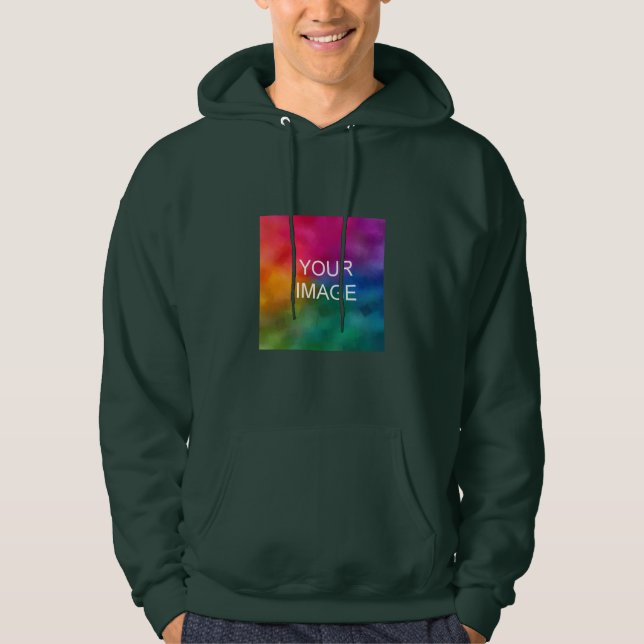 Men's Hoodies Custom Add Image Logo Text Template (Front)