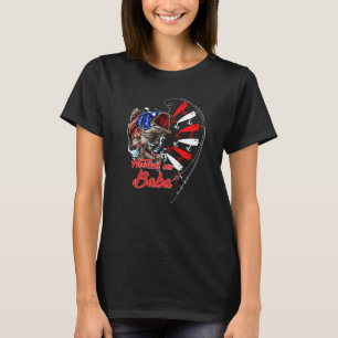 Mens Hooked On Baba Fisherman American Flag Patter T-Shirt