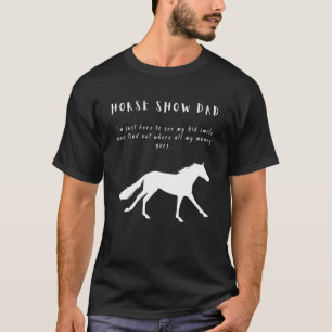 Mens Horse Show Dad With Galloping Horse T-Shirt
