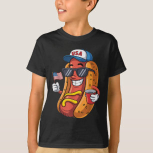 Mens Hotdog 4th Of July Fourth Of July Patriotic U T-Shirt