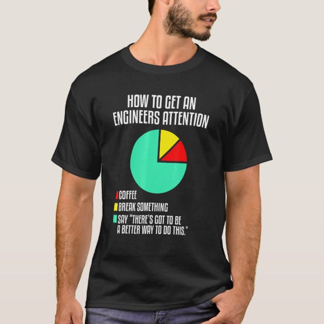 Mens How To Get An Engineers Attention Engineering T-Shirt (Front)