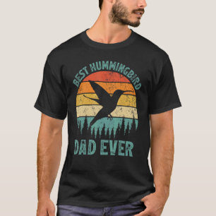 Mens Hummingbird Vintage Best Hummingbird Dad Ever T-Shirt
