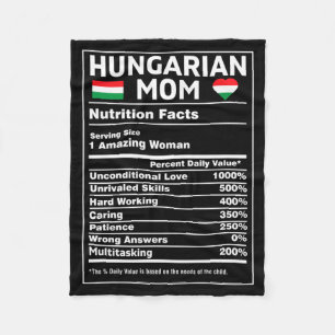 Mens Hungarian Mum For Women Hungary Flag Magyar Fleece Blanket