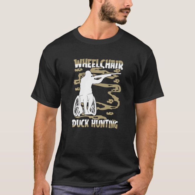 Mens Hunter Wheelchair Geese  Hunt Goose Duck Hunt T-Shirt (Front)