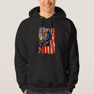 Mens Hunting Deer Flag For Men Or Women Hunters Hoodie